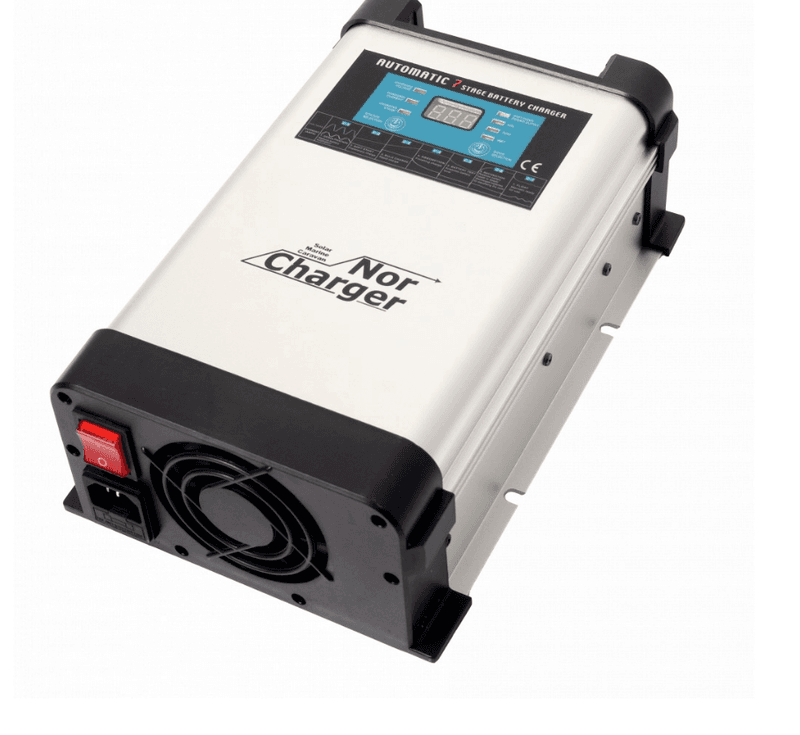 NOR CHARGER Pro Serie Elektronisk Batterilader 12V 60A - 2 Kanaler