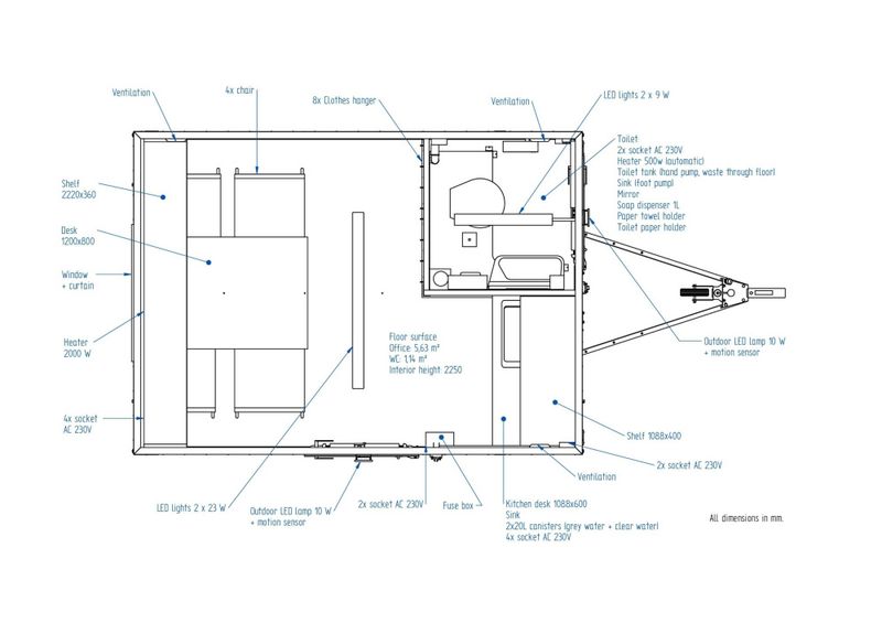 Tiki Mannskapsvogn OP320-R/WC