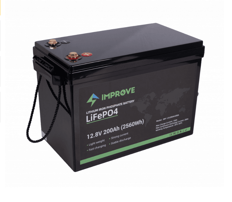 IMPROVE Lithium Batteri 12V 200Ah (LiFePO4) BMS 200A