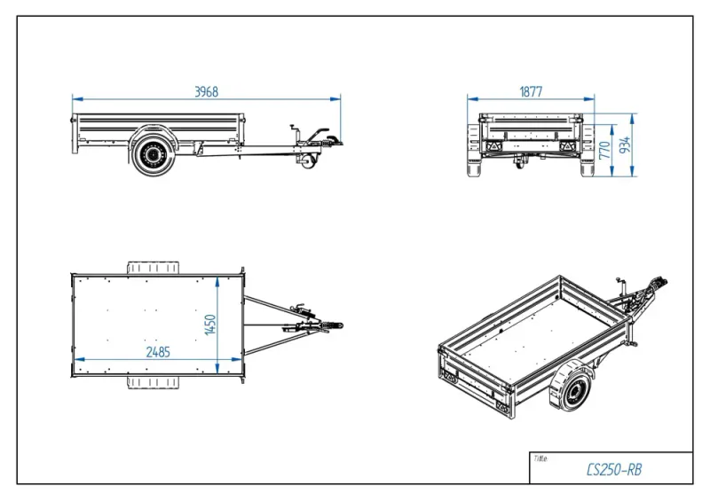 Tiki Tilhenger CS250-RB/1,45