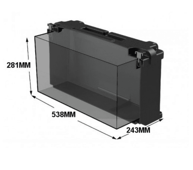 Hovedbilde Batterikasse 538x243x281mm (innvendig)
