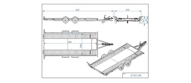 Hovedbilde Tiki Biltransporter AP3500-DRB