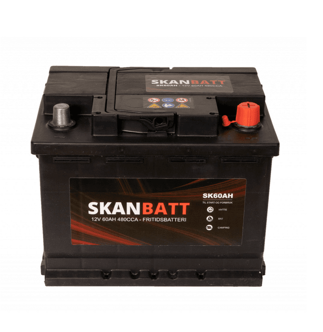 Hovedbilde SKANBATT Fritidsbatteri 12V 60AH 480CCA