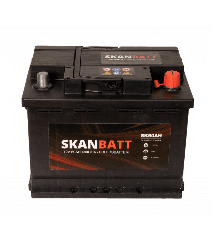 SKANBATT Fritidsbatteri 12V 60AH 480CCA
